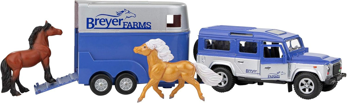 Wooden 19 Piece Playset with 2 Horses 1:32 Scale L7621