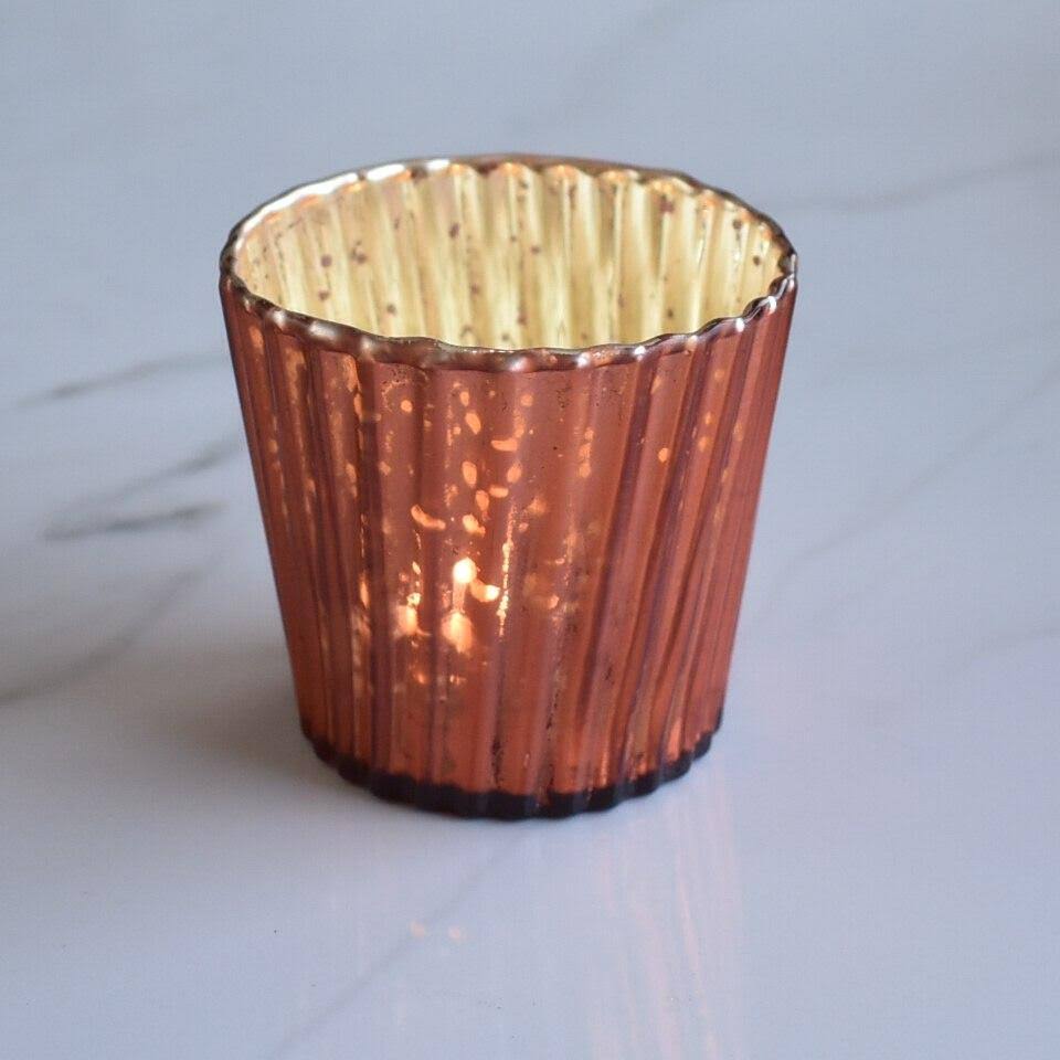 24 Pack Vintage Mercury Glass Candle Holders P87977