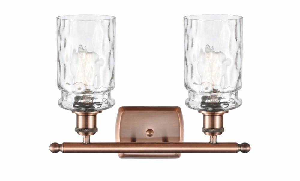 Antique Copper 2 Light Bath Vanity Light M62236