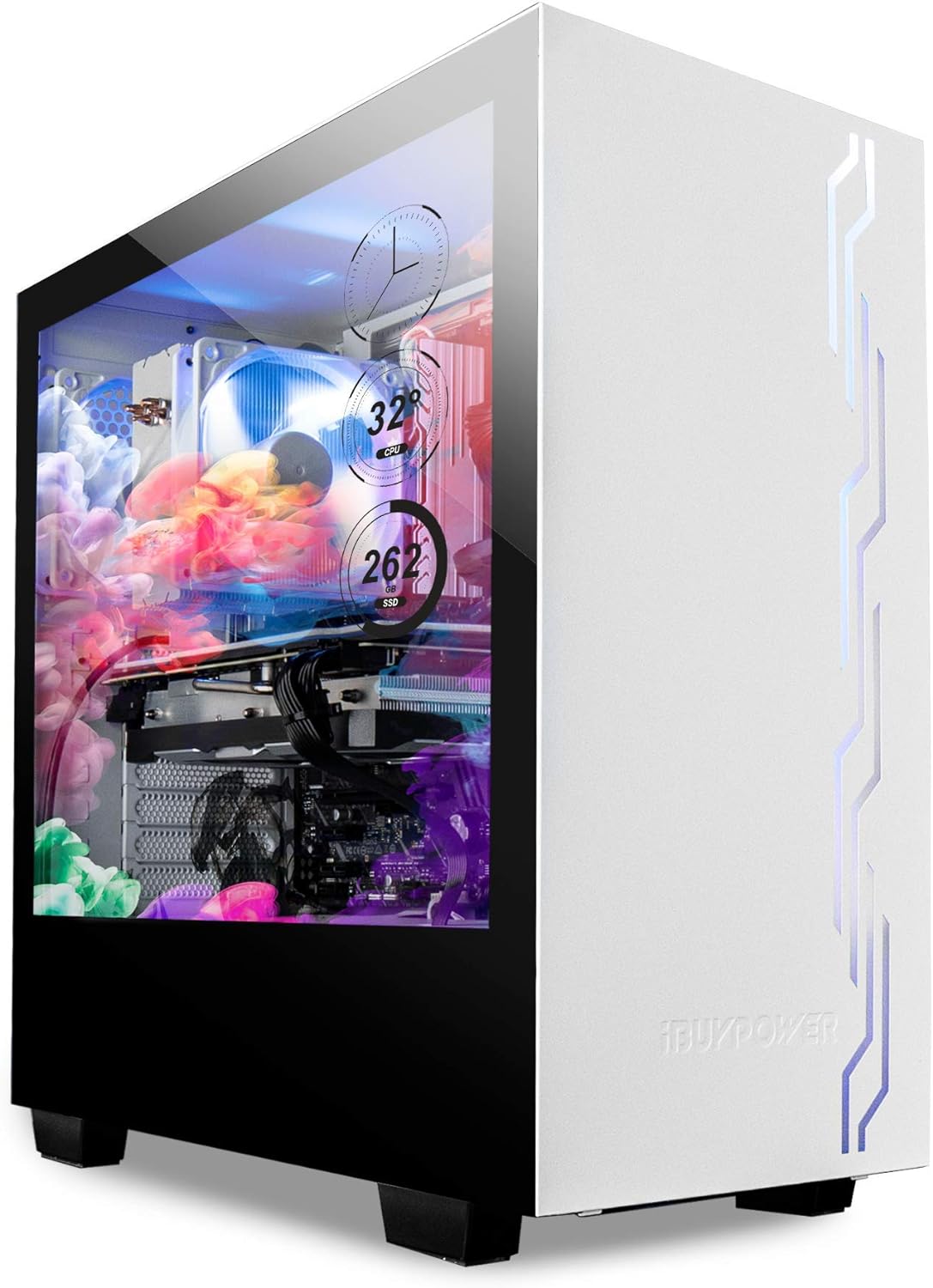 Mid-Tower Desktop Computer Gaming Case White W761372