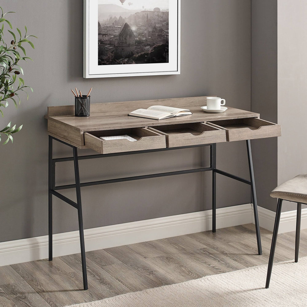 42-Inch 3-Drawer Writing Desk W114