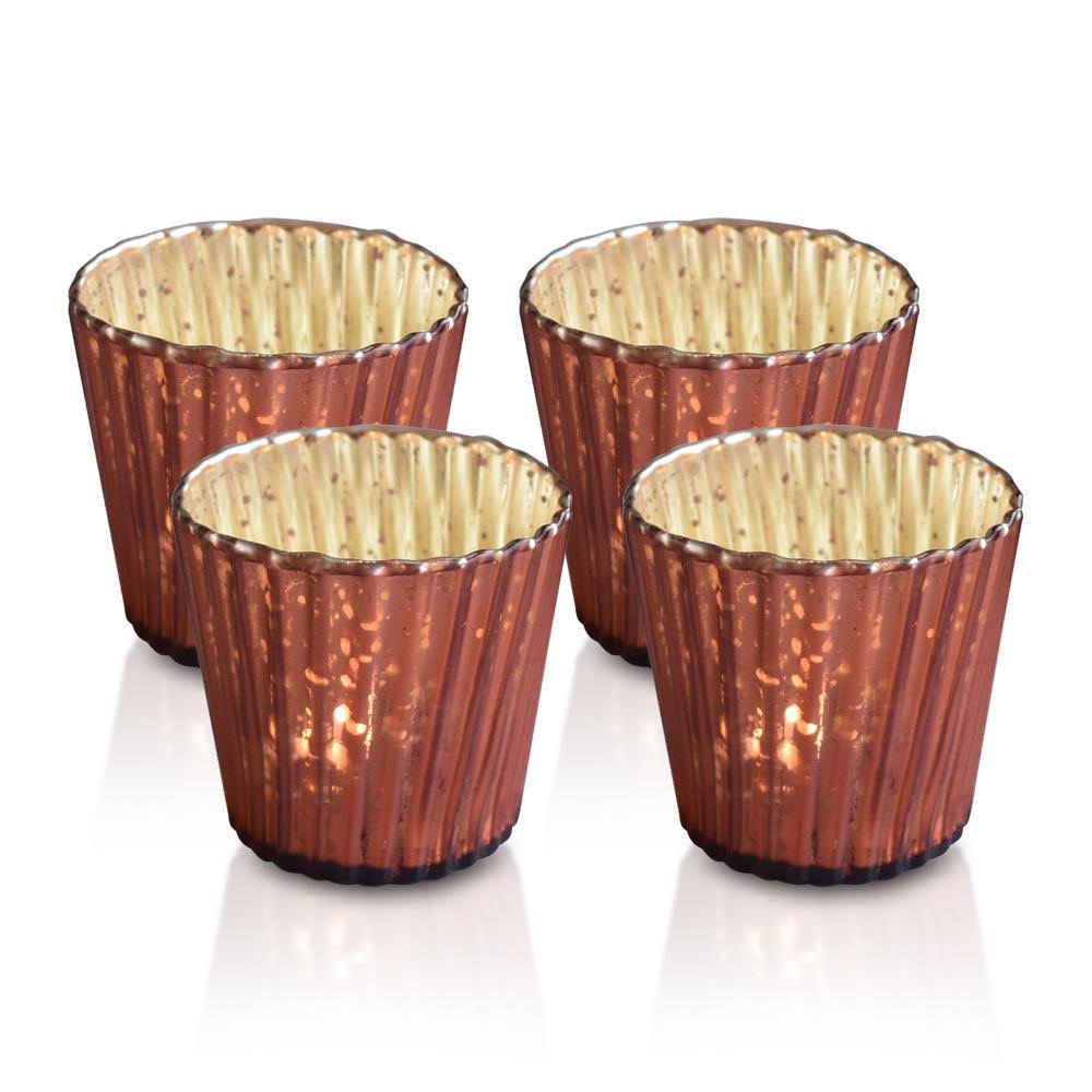 24 Pack Vintage Mercury Glass Candle Holders P87977