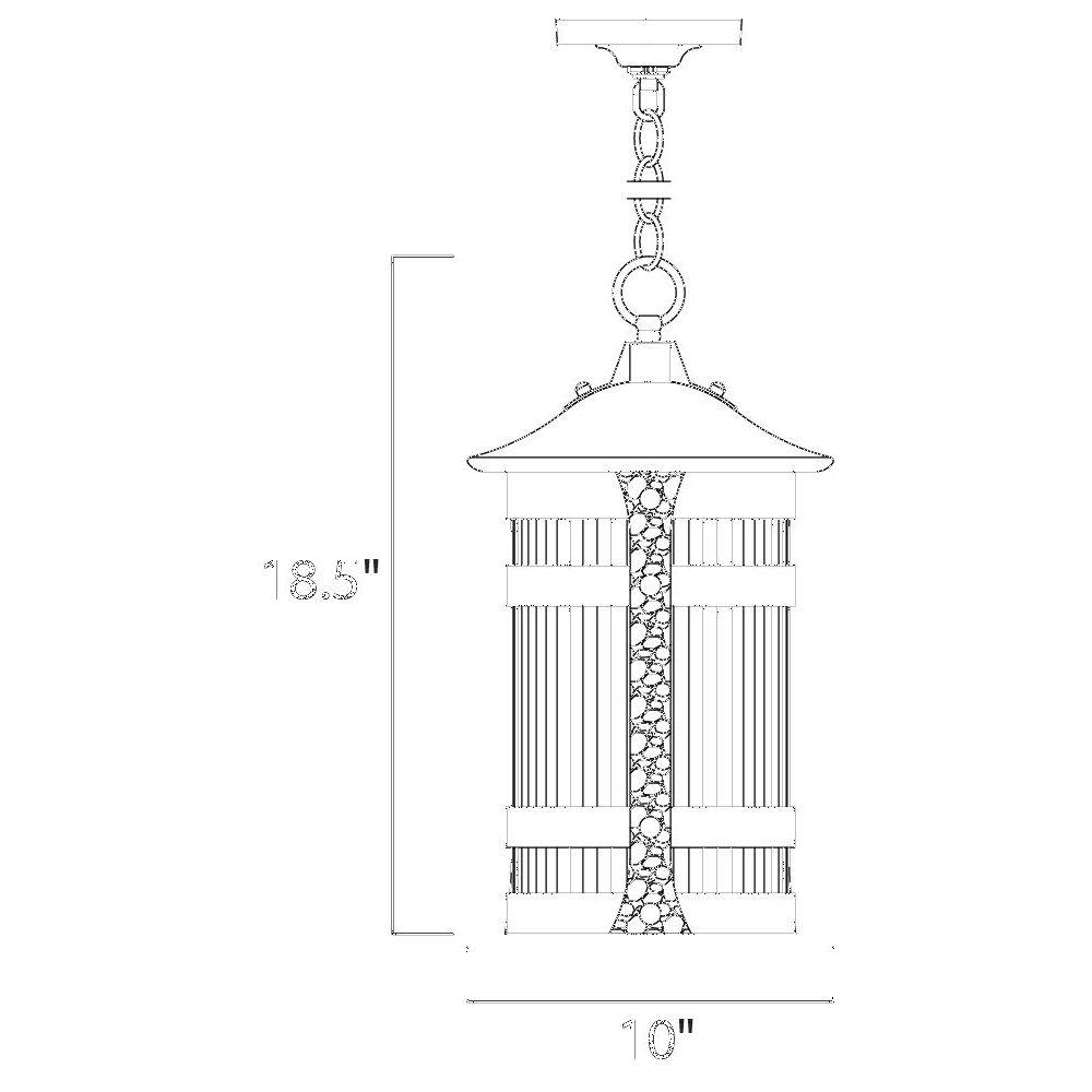 Anthracite Outdoor Hanging Light E2316