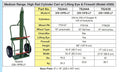 Double Cylinder Cart with Lifting Eye and Flat Free Wheel J989