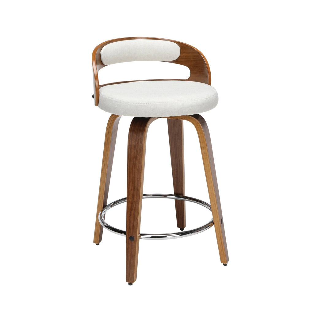 Beige Bentwood Swivel Stool S63131