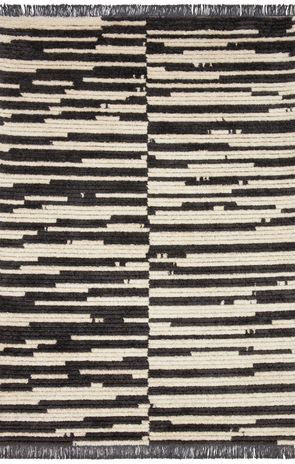 Cream Charcoal 2'7 x 10'0 Rug H7269