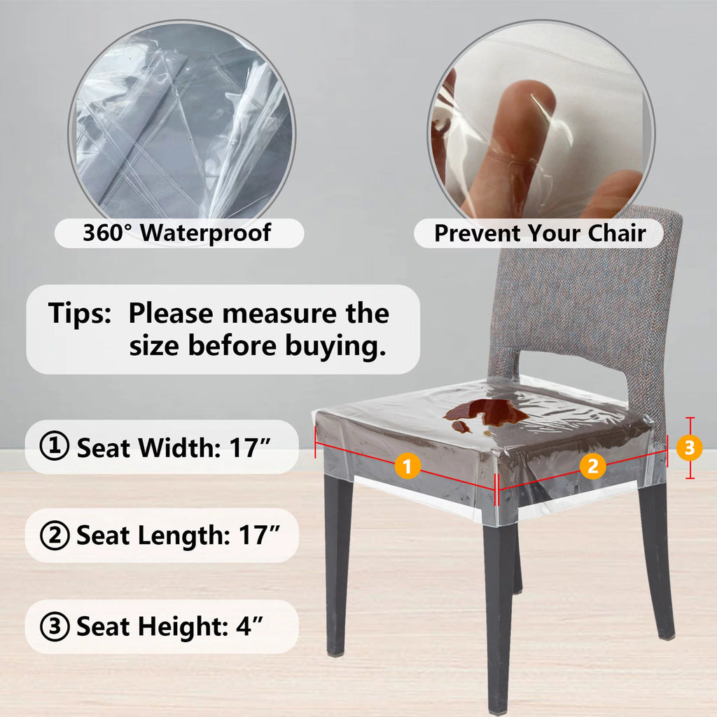 4-Pack Waterproof Vinyl Dining Chair Cover M25982