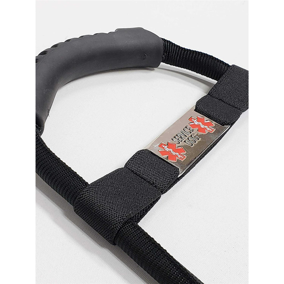 Aluminum Snap-On Service Dog Bridge Handle with ID Tag Band H4303