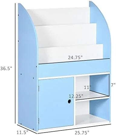 Blue Bookshelf with Cabinet P901
