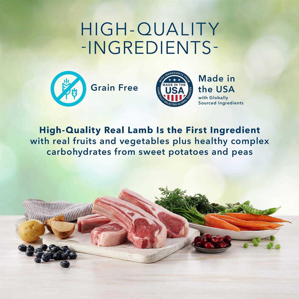 Grain-Free Lamb Recipe Dry Dog Food W6851