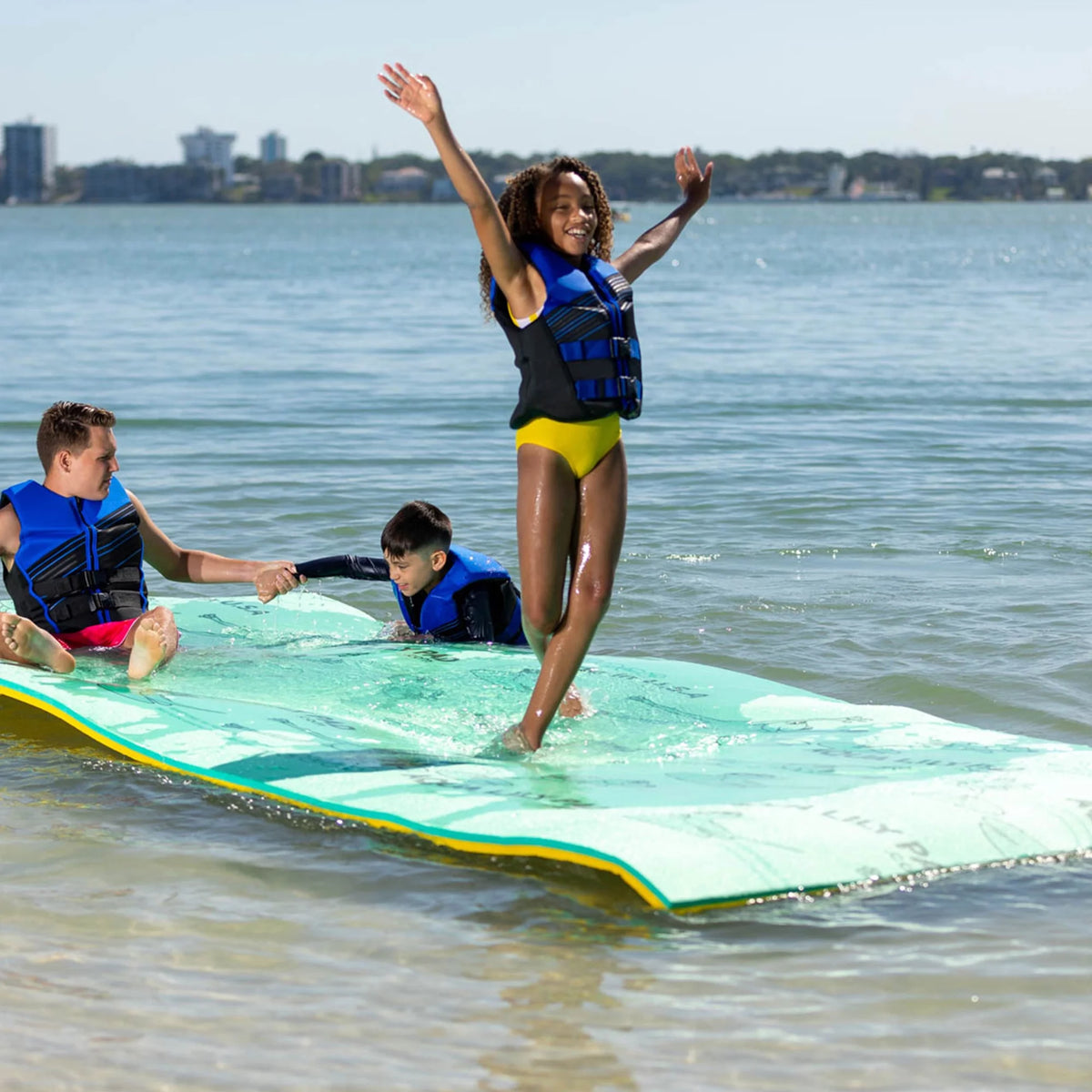 15 Ft Yellow Floating Foam Water Playground T7974