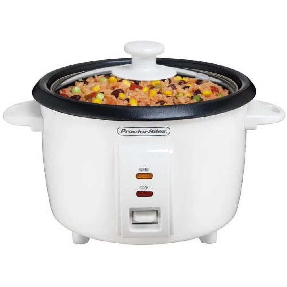 White 8 Cups Rice Cooker & Food Steamer M178