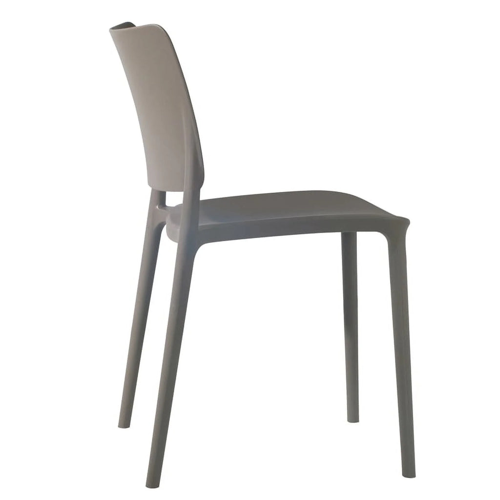 Taupe Resin Patio Dining Chair Set of 2 C306731