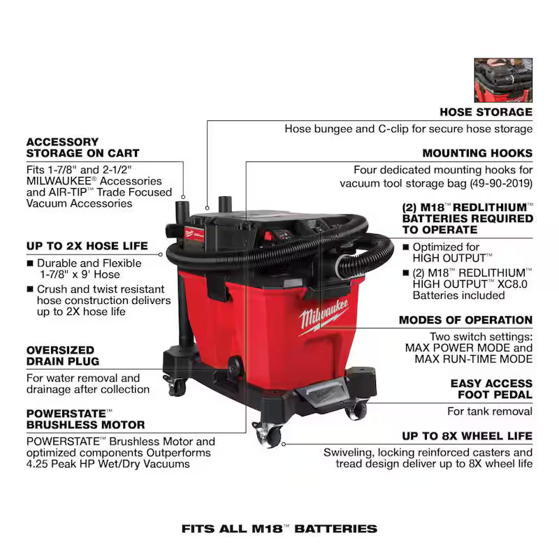 9 Gal. Cordless Wet/Dry Shop Vacuum Kit with Non-Marring Kit C71085