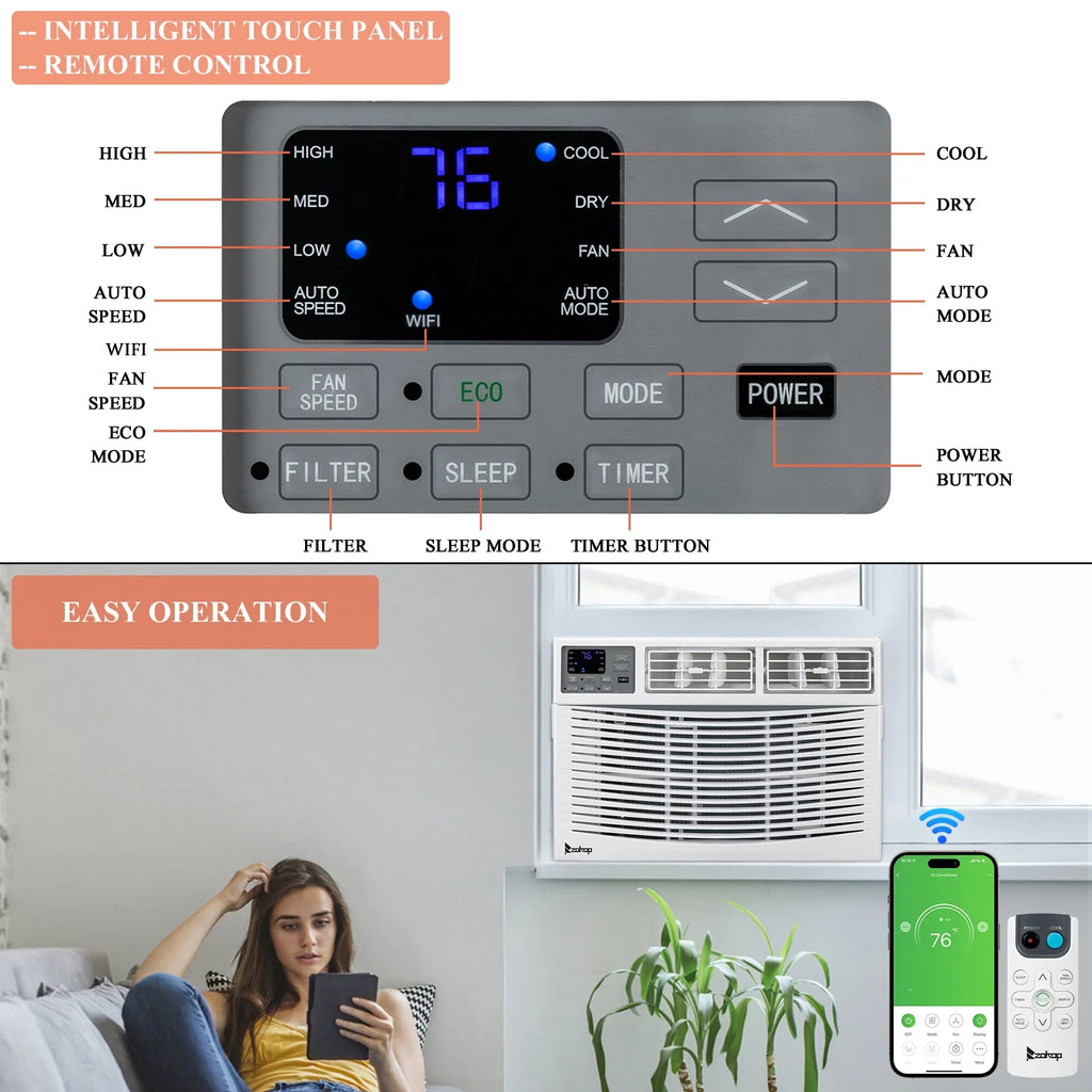 12000BTU Window Air Conditioner with Remote Control N3243