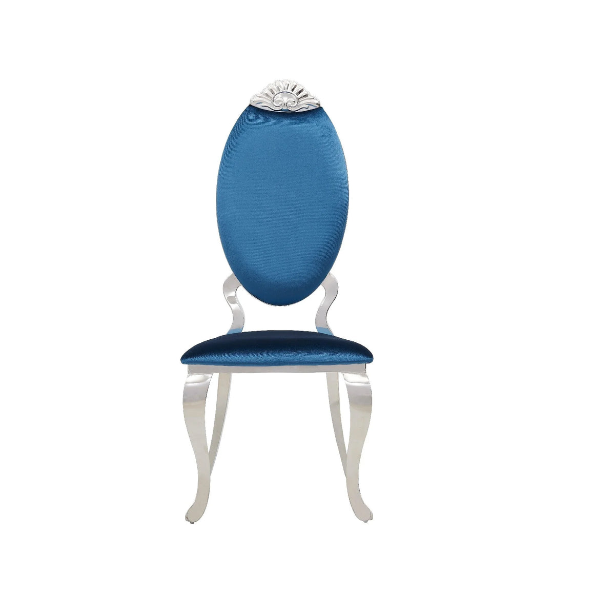 47 Inch Metal Dining Chair with Velvet Seat G59180
