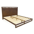 Queen Mocha Brown Wood Platform Bed D1049