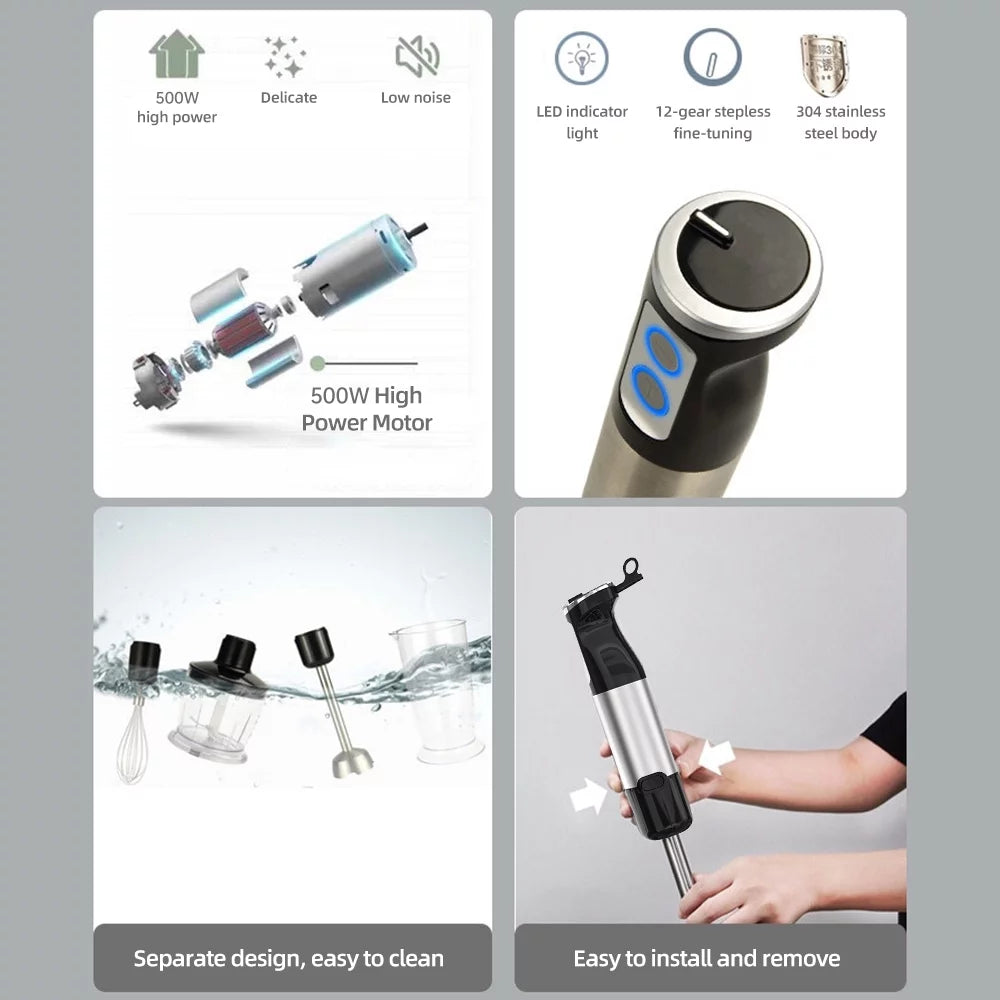 500W Handheld Blender Food Supplement Juicer Z839336
