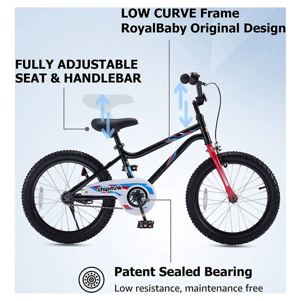 Kids Bike 18 Inch Bicycle with Kickstand Blue D345393