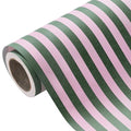 Kraft Green and Pink Stripe Wrapping Paper Mini Roll L3129