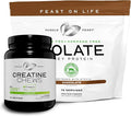 Unflavored Creatine Powder and Chocolate Whey Protein Isolate Bundle S304