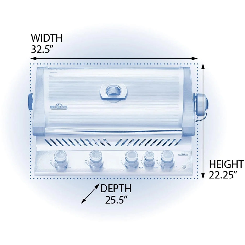 Built-in Propane Gas Grill With Infrared Rear Burner L846