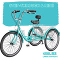 26 Adult Tricycle 7 Speed 450lbs Capacity with Shopping Basket W32038