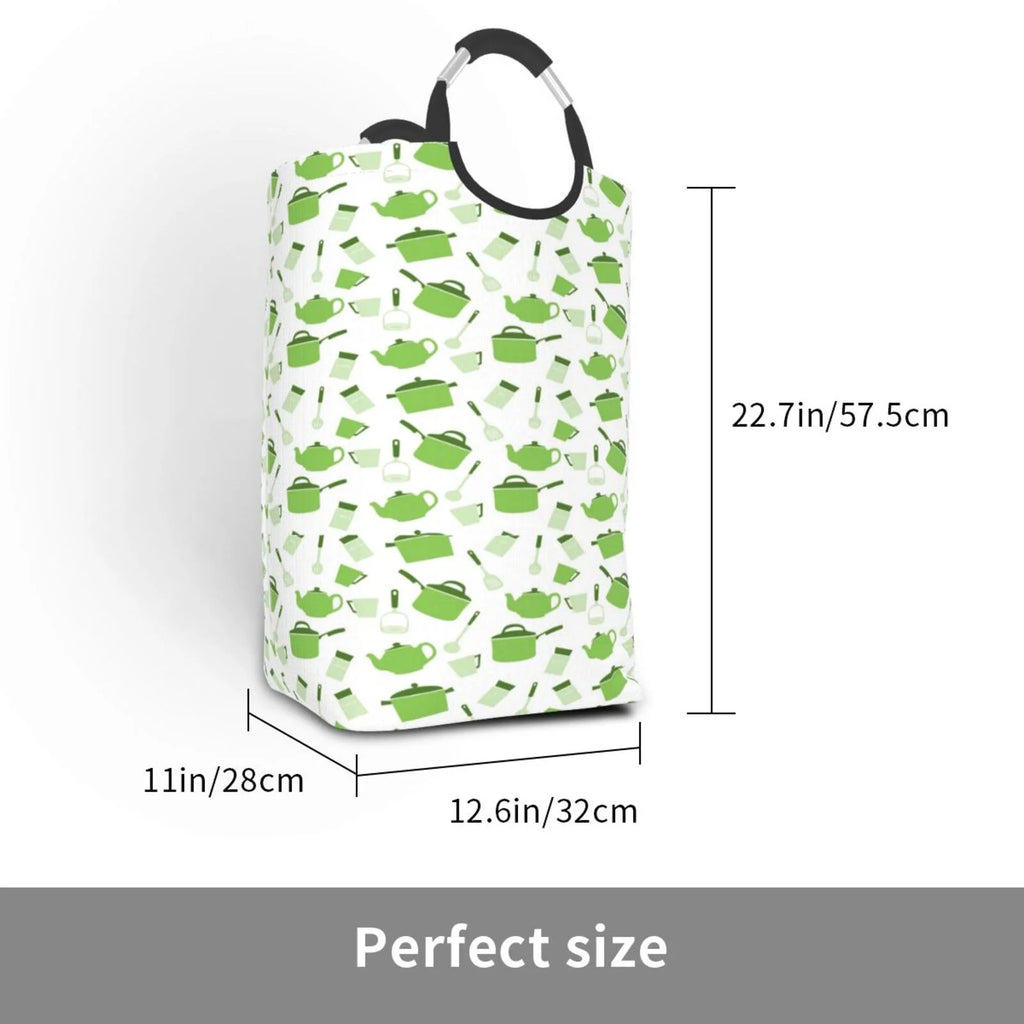 Large Canvas Fabric Collapsible Laundry Hamper Q88466