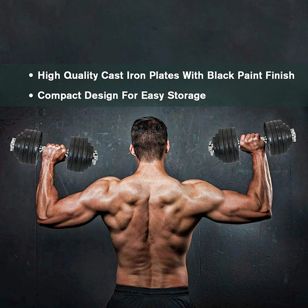 Cast Iron Adjustable Dumbbell Set Y22500