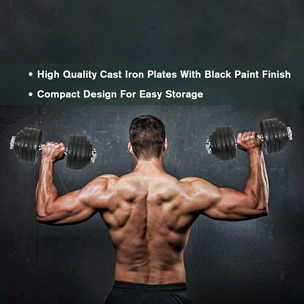 Cast Iron Adjustable Dumbbell Set Y22500