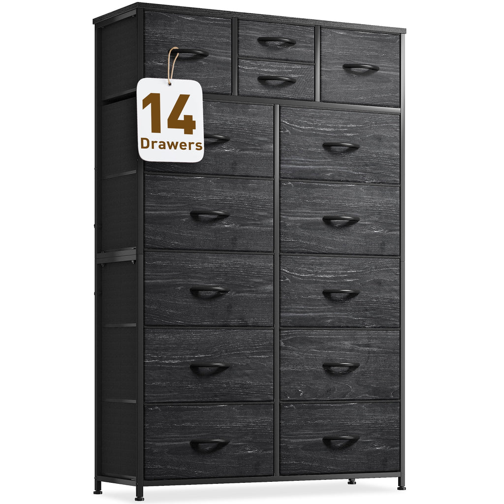 14 Drawer Charcoal Black Dresser E599671