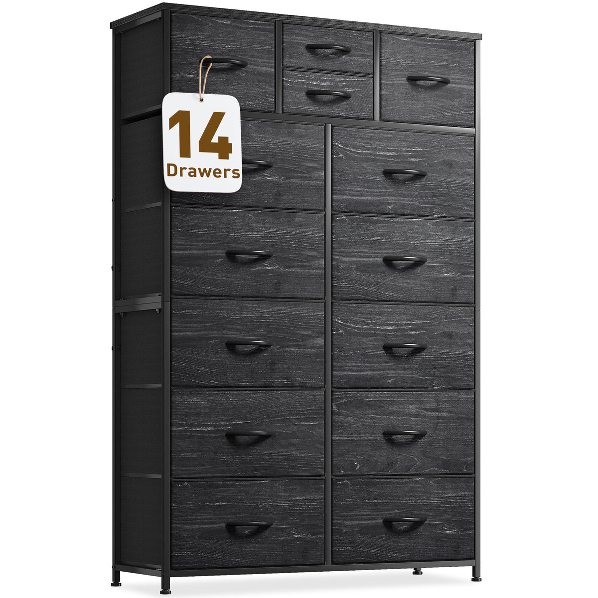 14 Drawer Charcoal Black Dresser E599671