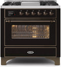 Glossy Black Dual Fuel Propane Gas Range O109