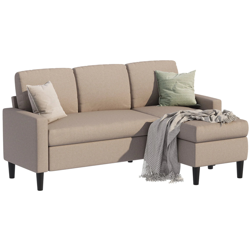 Convertible Sectional Sofa L-Shaped 3-Seat Couch with Reversible Chaise P2699