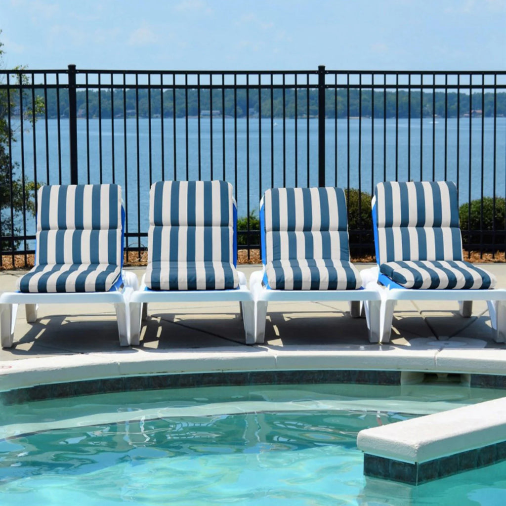 Striped Outdoor Chaise Cushion 74 x 22 in. F709134