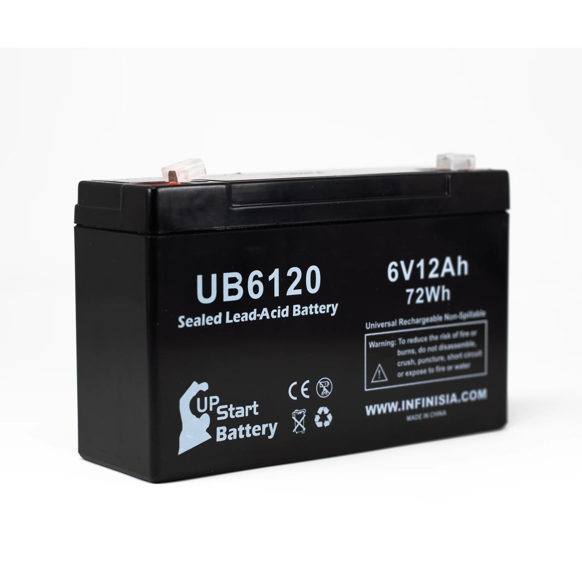 6V 12Ah Sealed Lead Acid Battery with Terminal Adapters I868