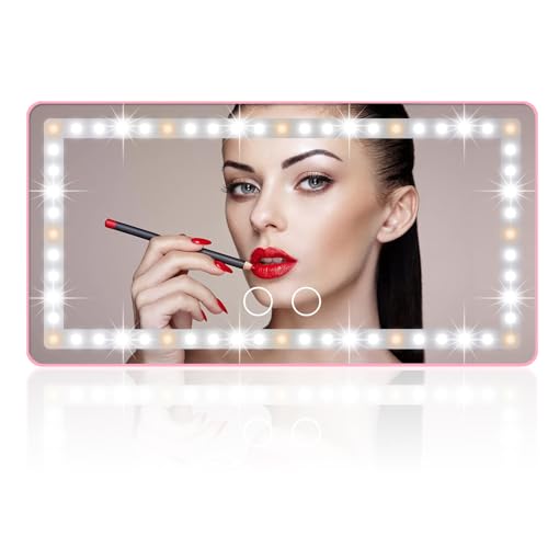 Rechargeable Clip-on Car Sun Visor Vanity Mirror with 3 Light Modes S94174