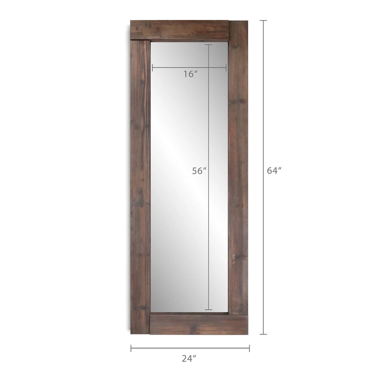 24x64 Full Length Wood Floor Mirror B4249