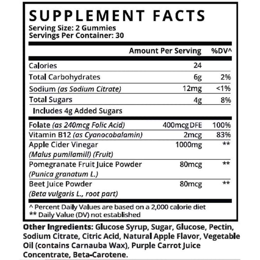 Apple Cider Vinegar Gummies 120 Gummies M32911