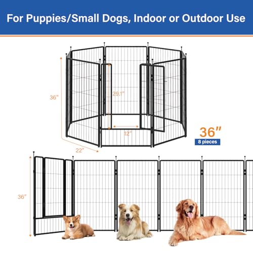 24 inch 12 Panels Heavy-Duty Metal Dog Playpen E7385