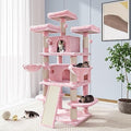 68 Inches Cat Tree Multi-Level Smokey Grey W21005