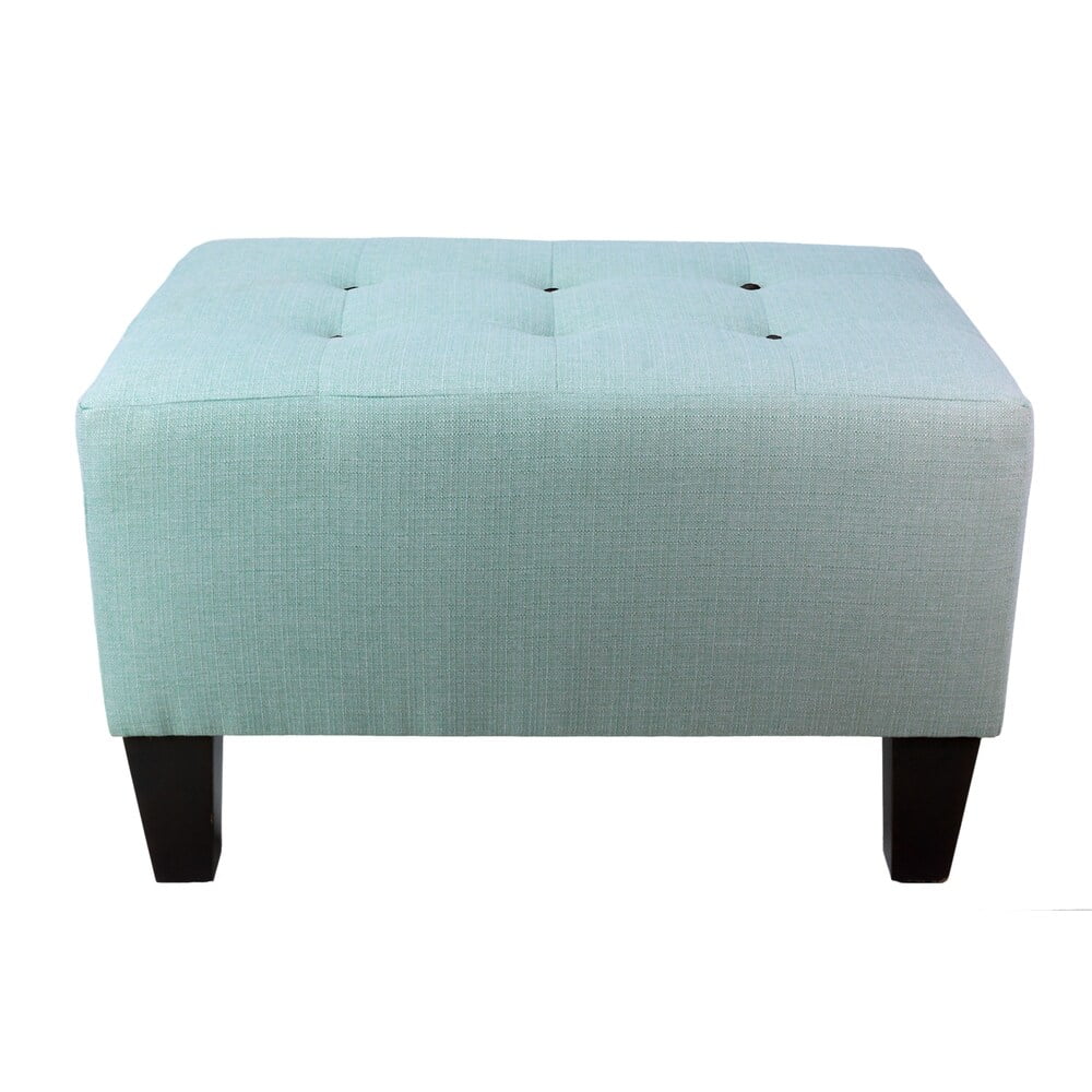 Sea Mist Button Tufted Upholstered Ottoman E50734