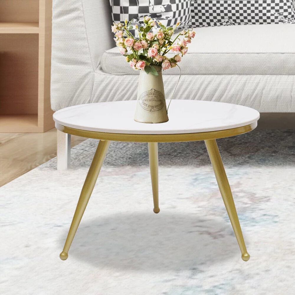 Round White Marble Coffee Table U939291