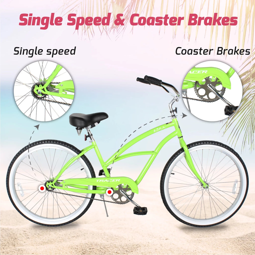 26 Inch 1 Speed Mint Green Cruiser Bike R450170