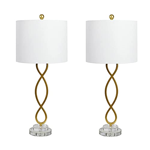 30" Brass Gold Table Lamps Set of 2 V962