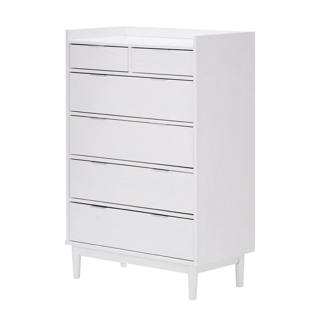 Solid Wood 6-Drawer Chest - White I751