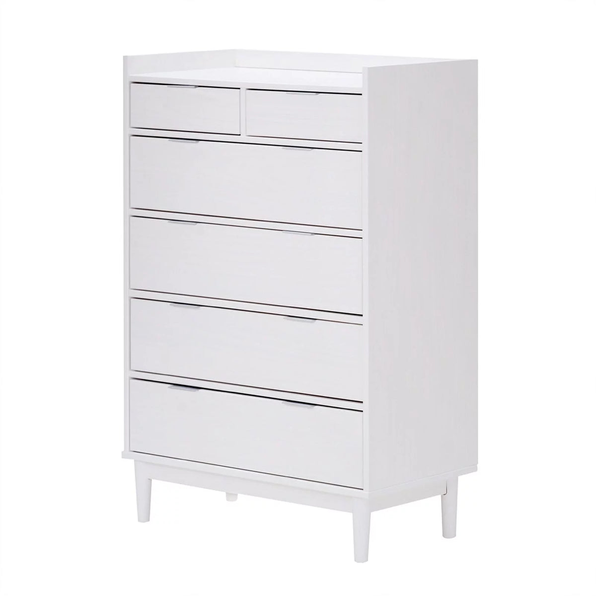 Solid Wood 6-Drawer Chest - White I751