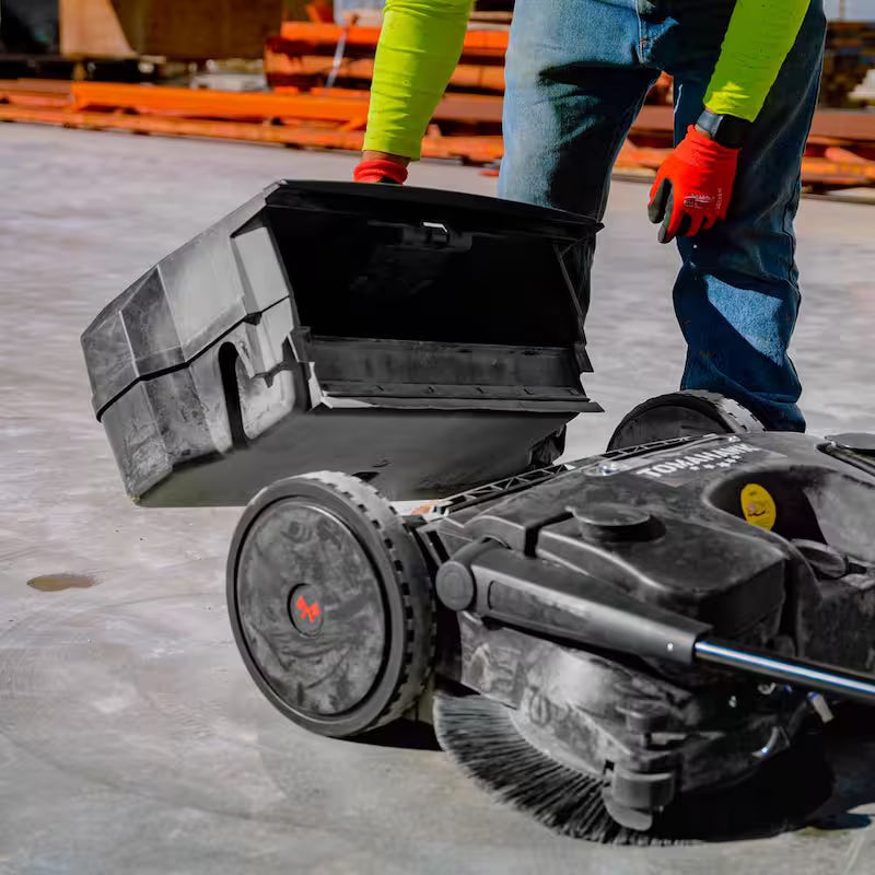 Battery Powered Push Sweeper with Triple Power Brooms G25738