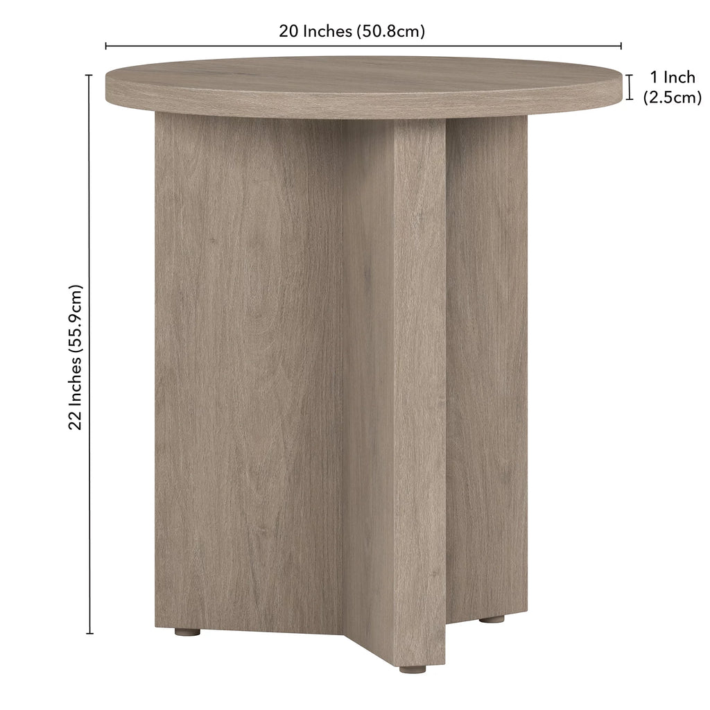 Antiqued Gray Oak Side Table C436640