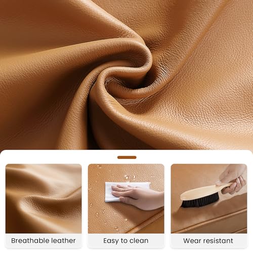 Brown Faux Leather Loveseat Sofa A500496